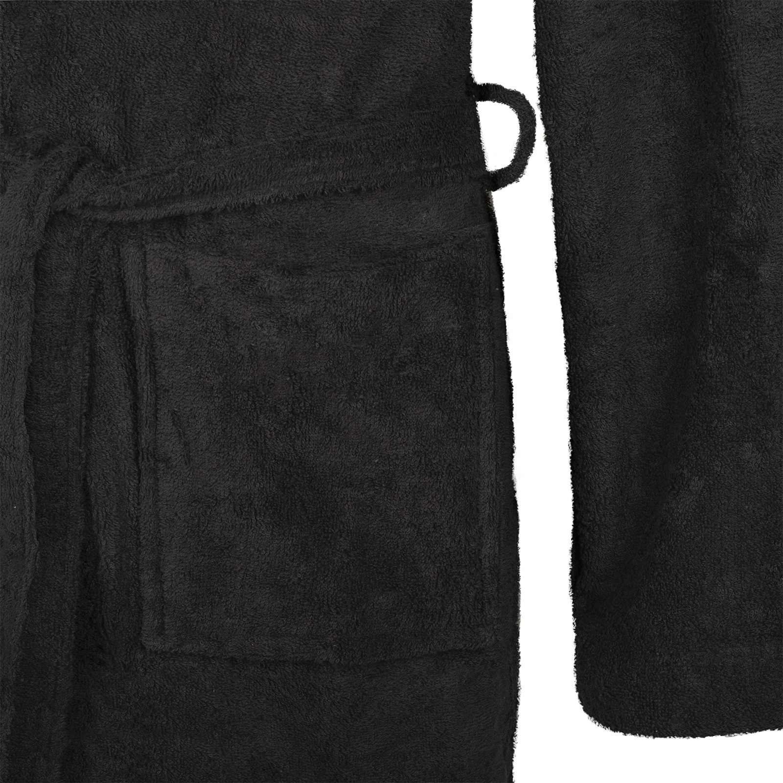 Bademantel KINN Schwarz M Baumwolle