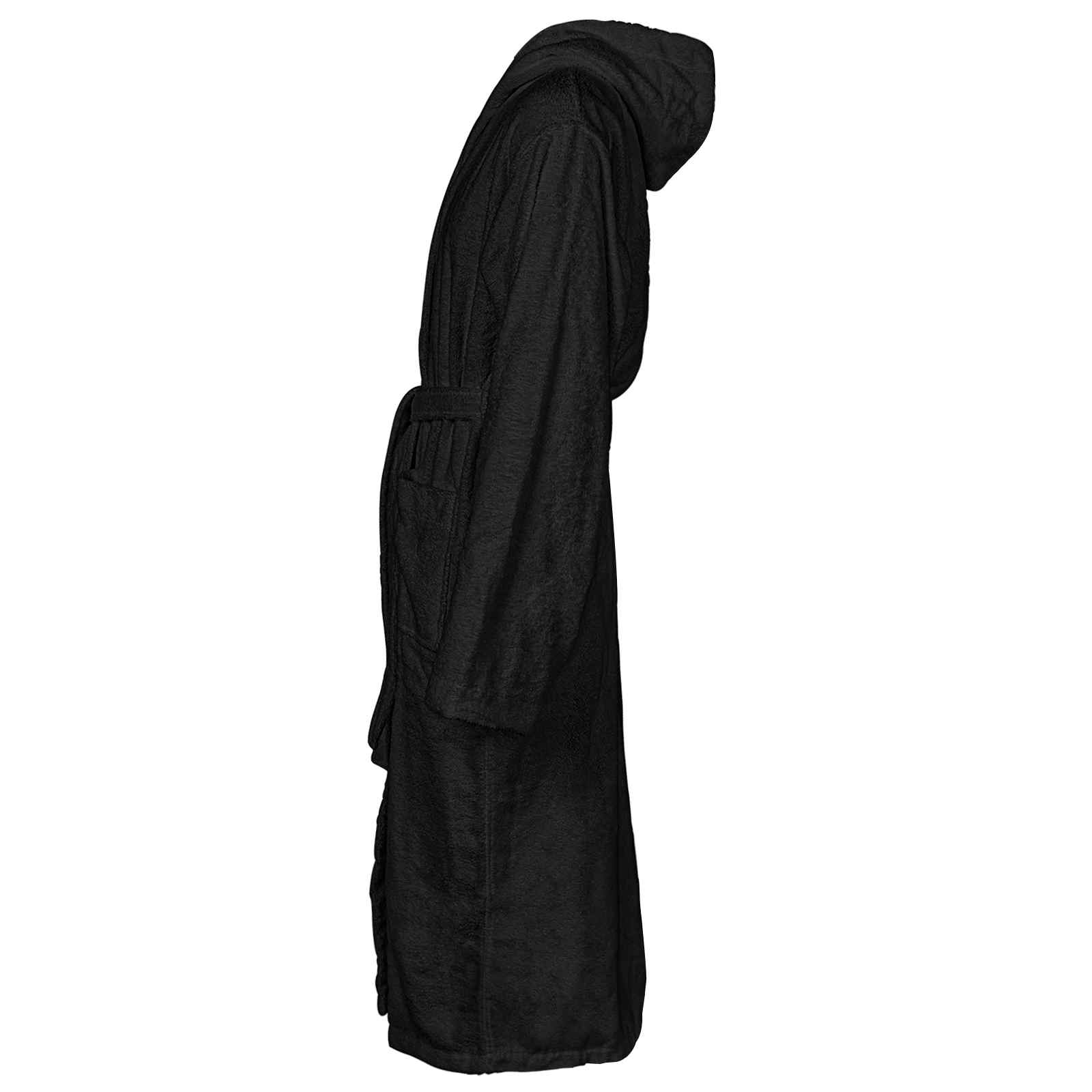 Bademantel KINN Schwarz XXL Baumwolle
