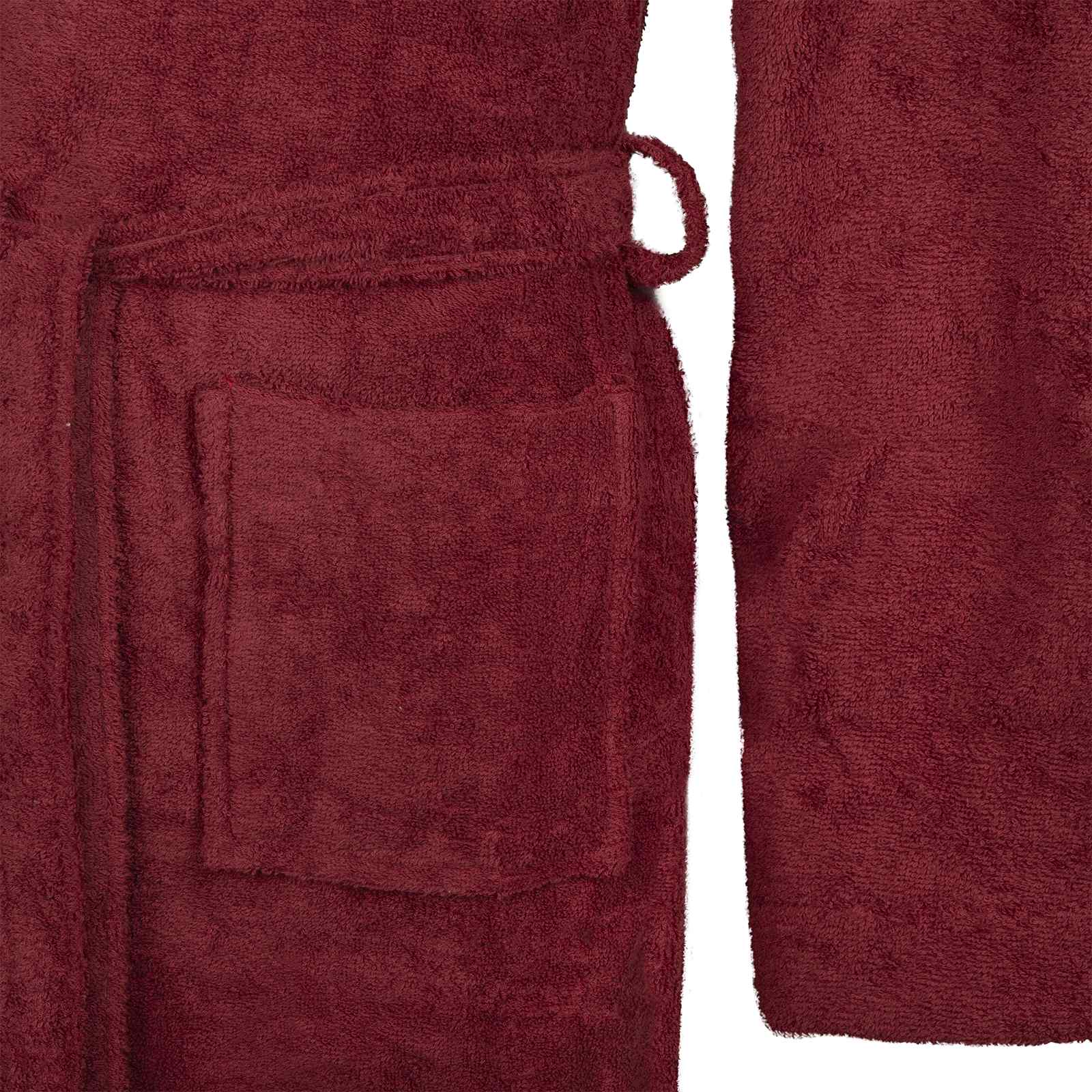 Bademantel KINN Rot M Baumwolle