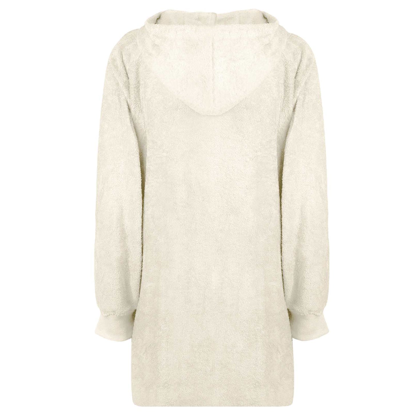 Decken-Hoodie KINN Creme L Baumwolle