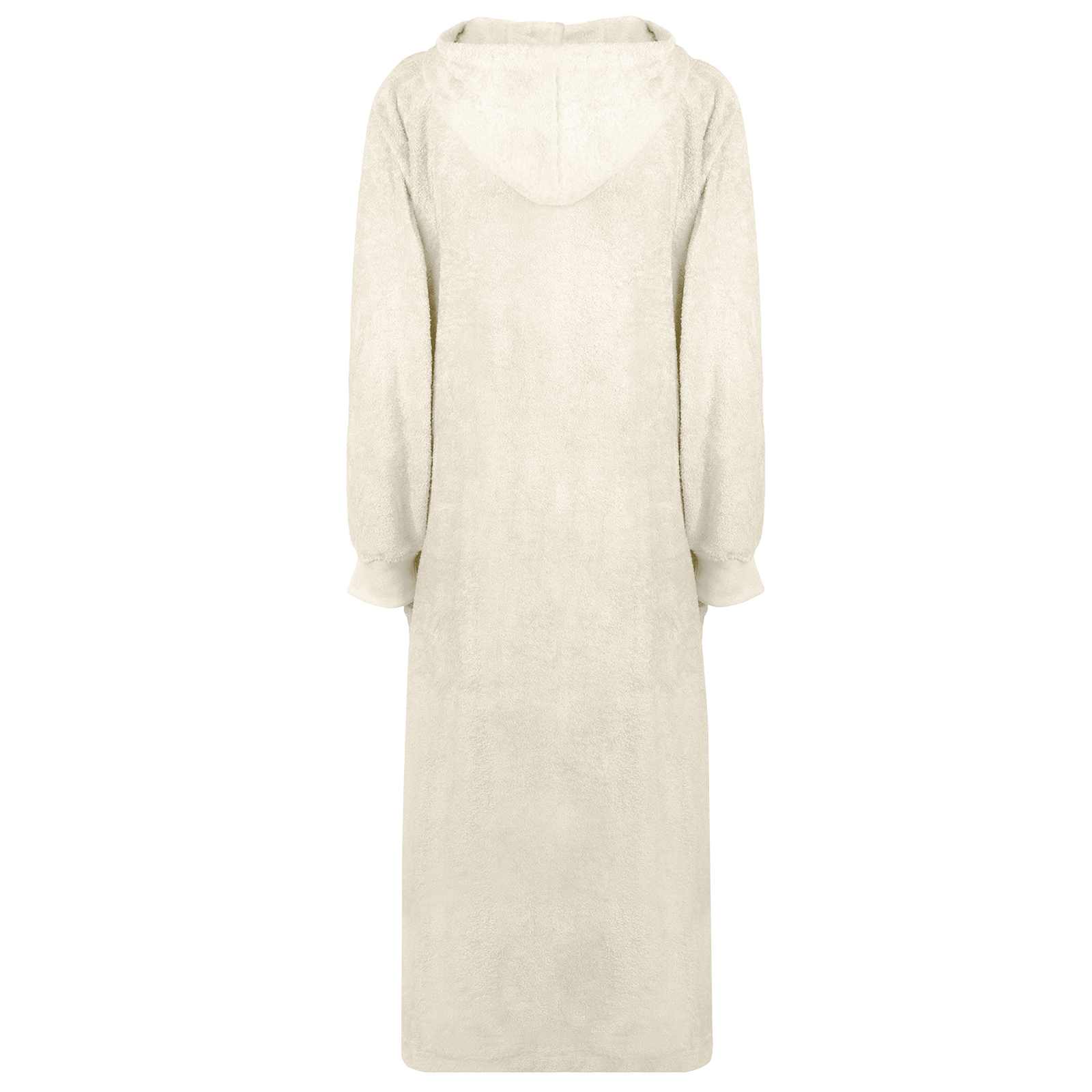 Decken-Hoodie KINN Creme XXL Baumwolle