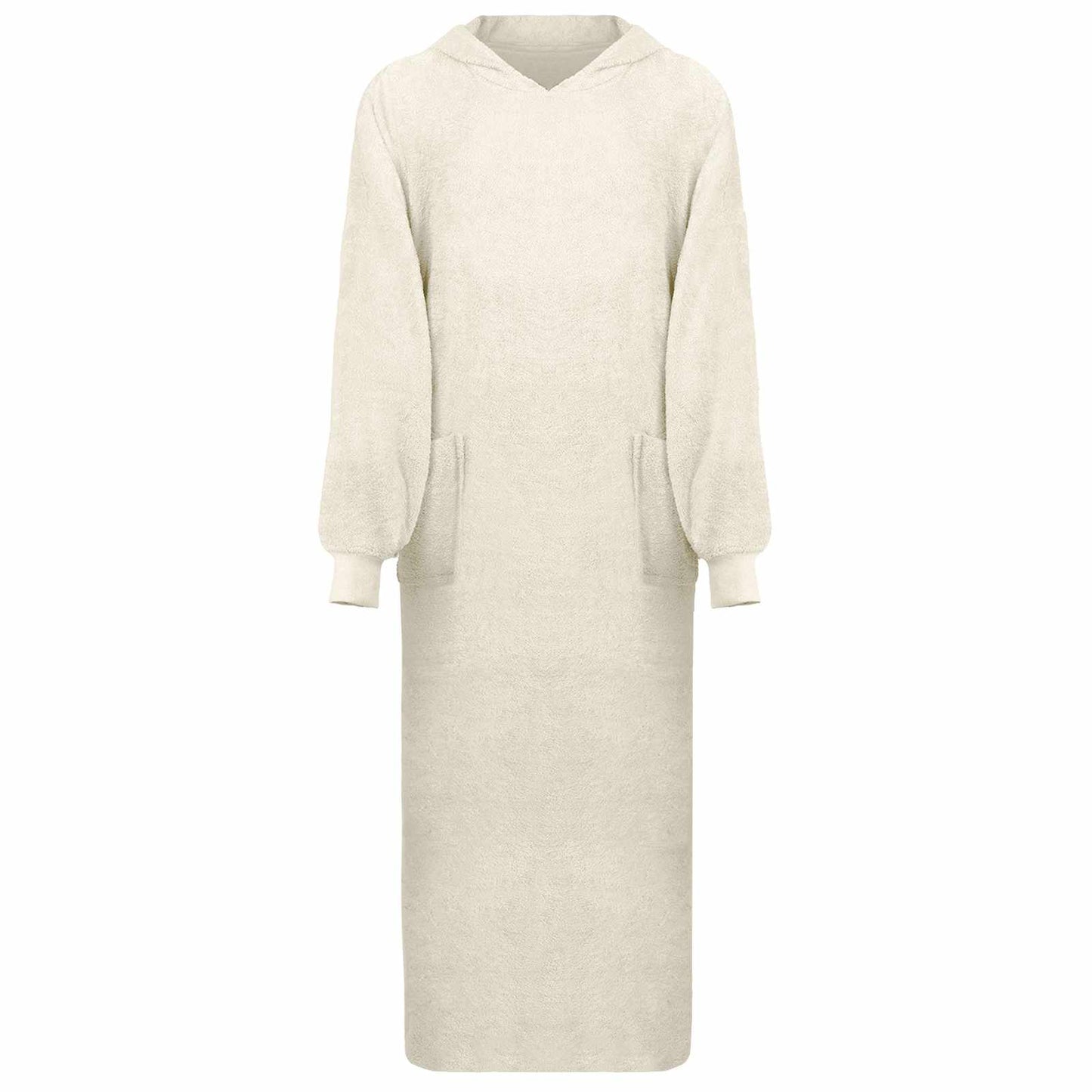 Decken-Hoodie KINN Creme XXL Baumwolle