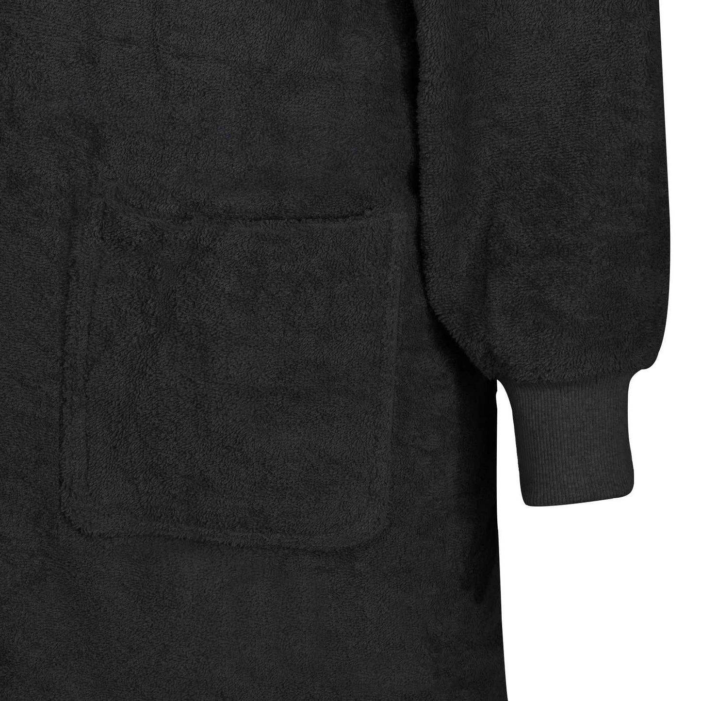 Decken-Hoodie KINN Schwarz XXL Baumwolle
