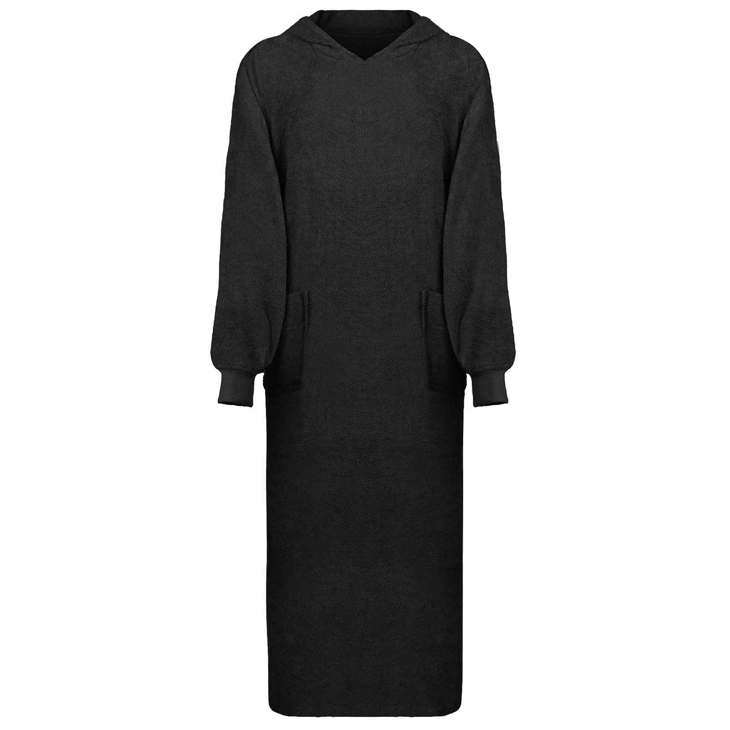 Decken-Hoodie KINN Schwarz XXL Baumwolle