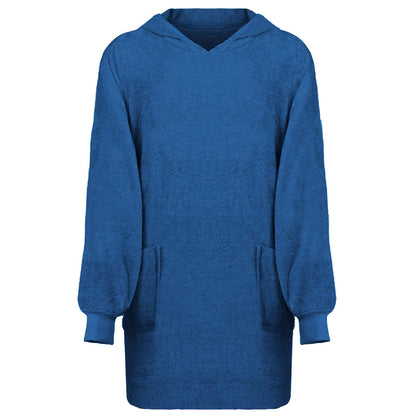 Decken-Hoodie KINN Marineblau L Baumwolle