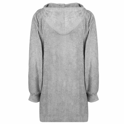 Decken-Hoodie KINN Grau L Baumwolle