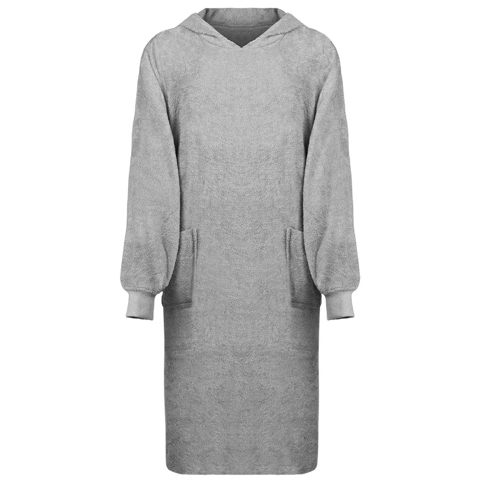 Decken-Hoodie KINN Grau XL Baumwolle