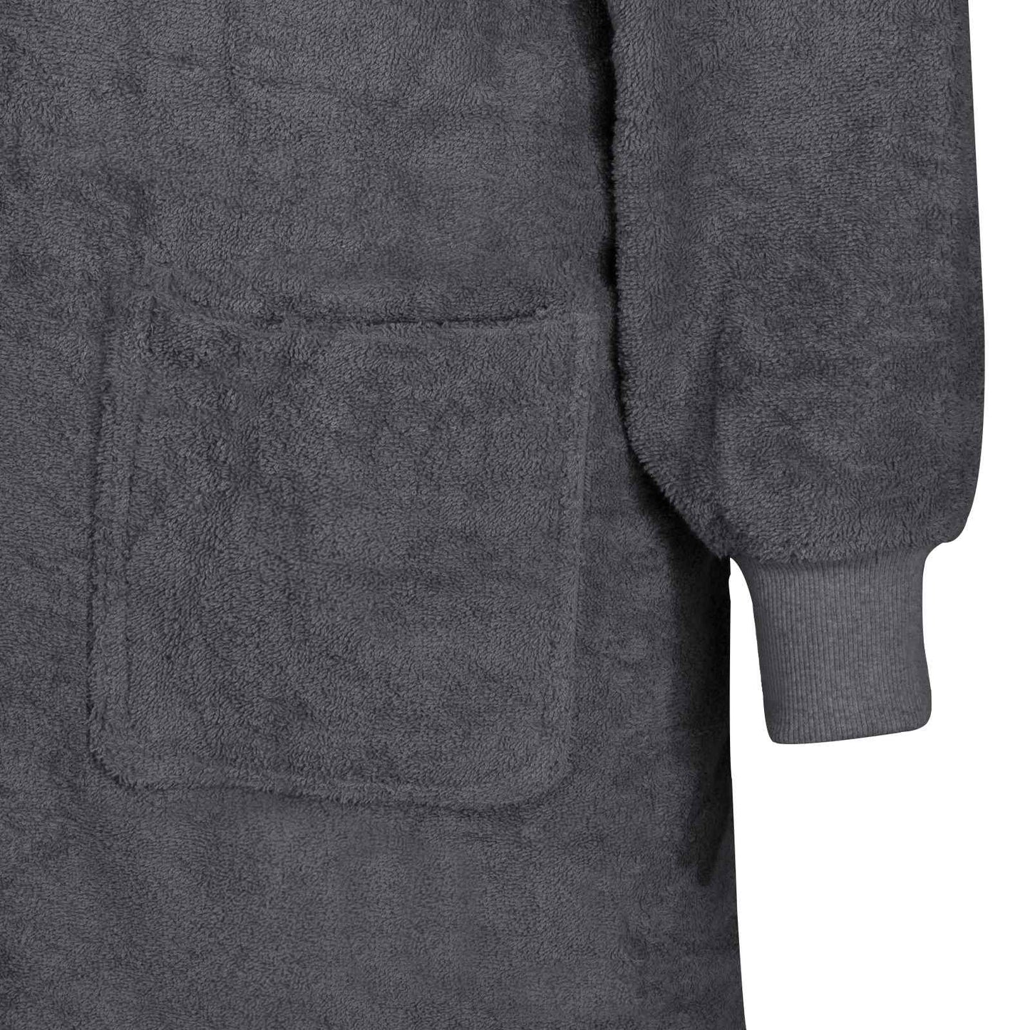 Decken-Hoodie KINN Anthrazit L Baumwolle