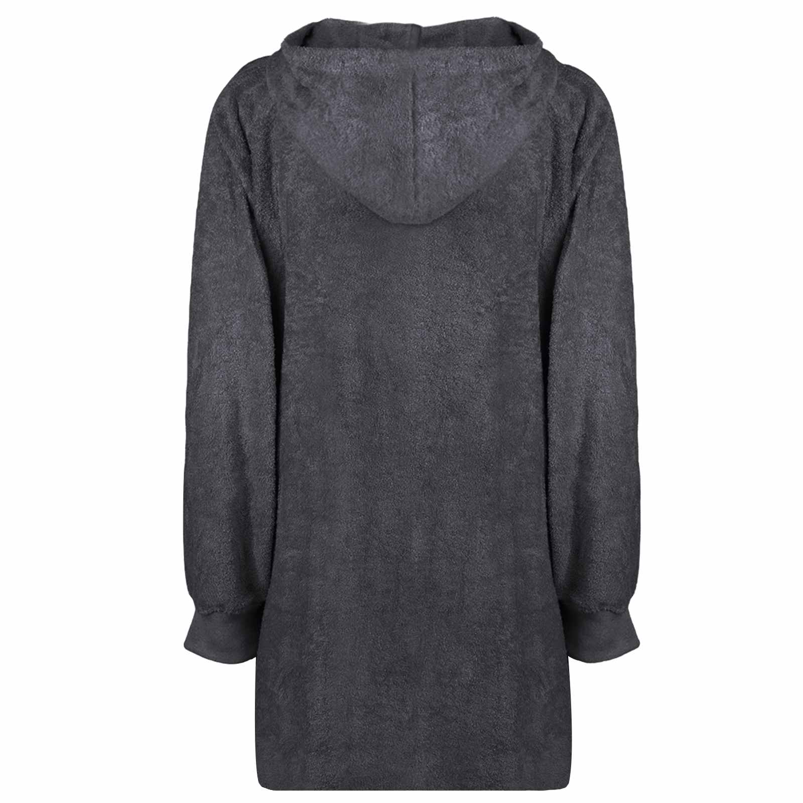 Decken-Hoodie KINN Anthrazit L Baumwolle