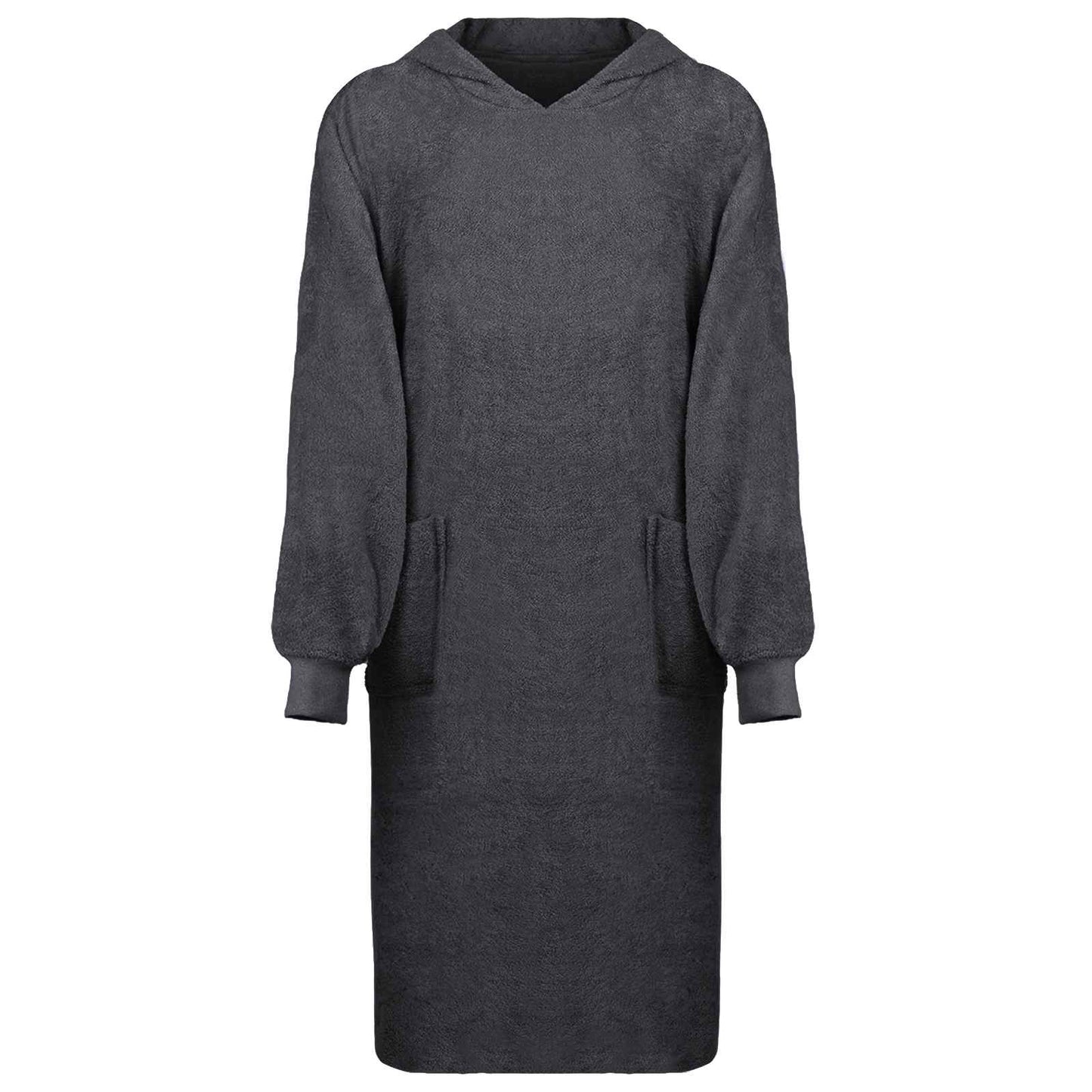 Decken-Hoodie KINN Anthrazit XL Baumwolle