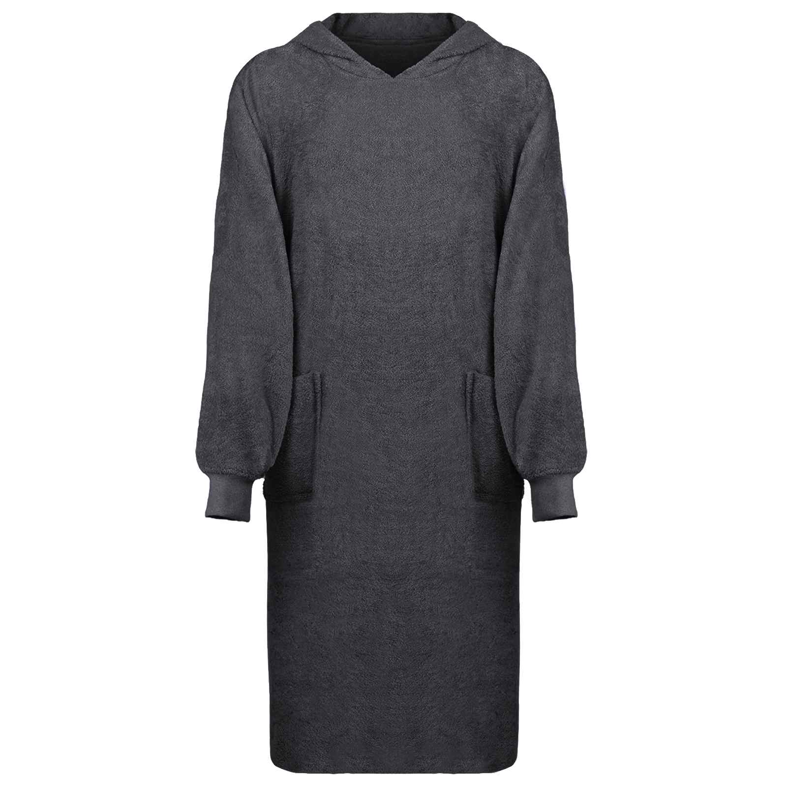 Decken-Hoodie KINN Anthrazit XL Baumwolle