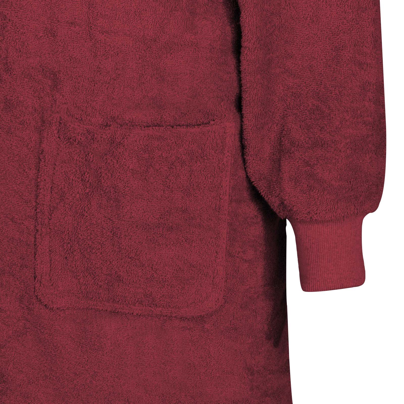 Decken-Hoodie KINN Rot L Baumwolle