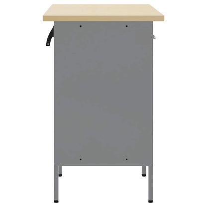 Werkbank mit Speicher 2 stk. Schwarz und Grau 100 x 55 x 85 cm