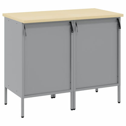 Werkbank mit Schubladen 2 Stk. Rot und Grau 100 x 55 x 85 cm