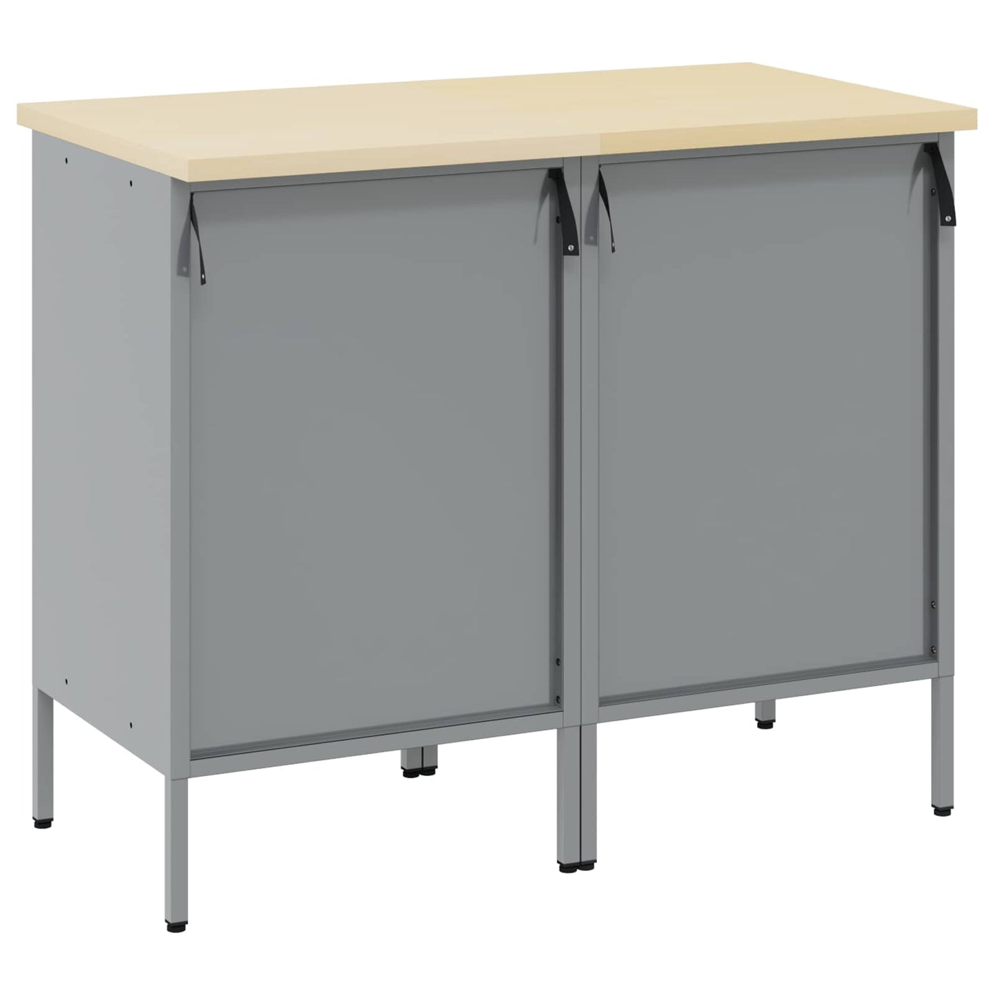 Werkbank mit Schubladen 2 stk. Rot und Grau 100 x 55 x 85 cm