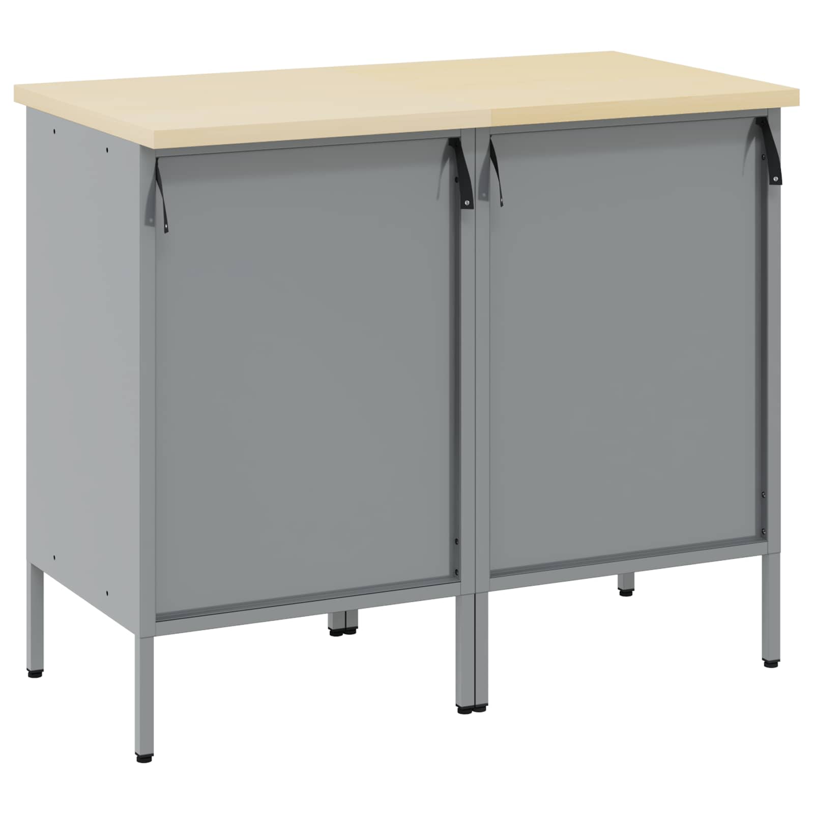 Werkbank mit Schubladen 2 stk. Rot und Grau 100 x 55 x 85 cm