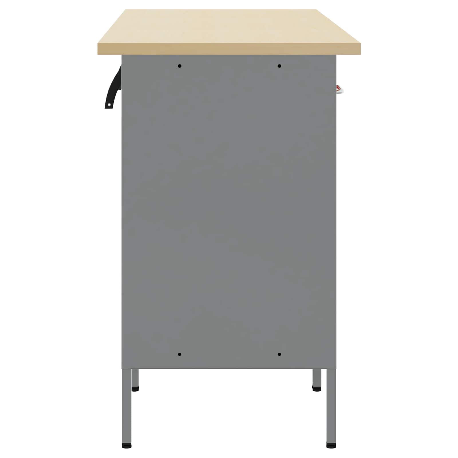 Werkbank mit Schubladen 3 Stk. Rot und Grau 150 x 55 x 85 cm