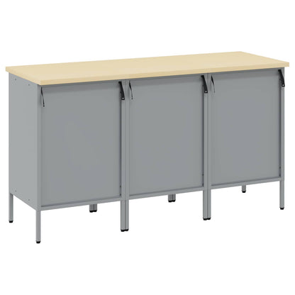Werkbank mit Schubladen 3 Stk. Rot und Grau 150 x 55 x 85 cm