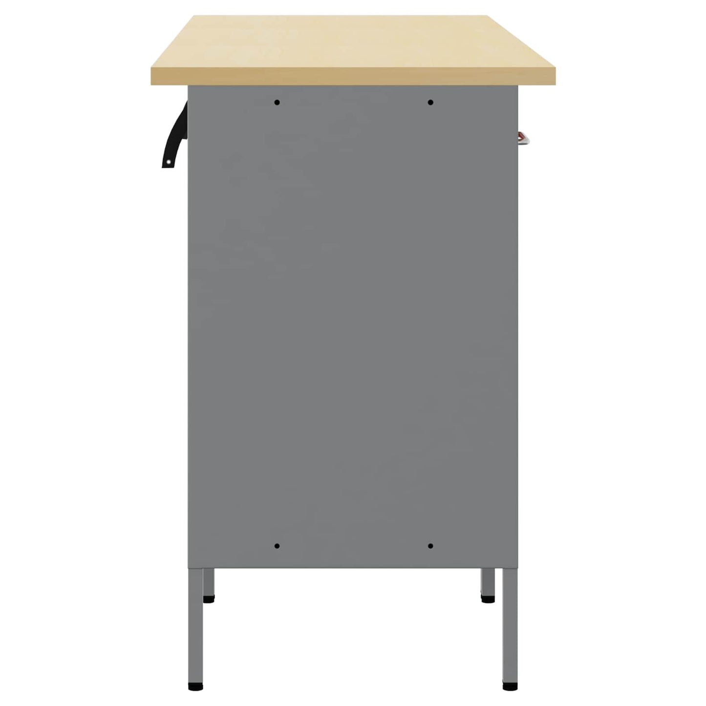 Werkbank mit Schubladen 3 Stk. Rot und Grau 150 x 55 x 85 cm