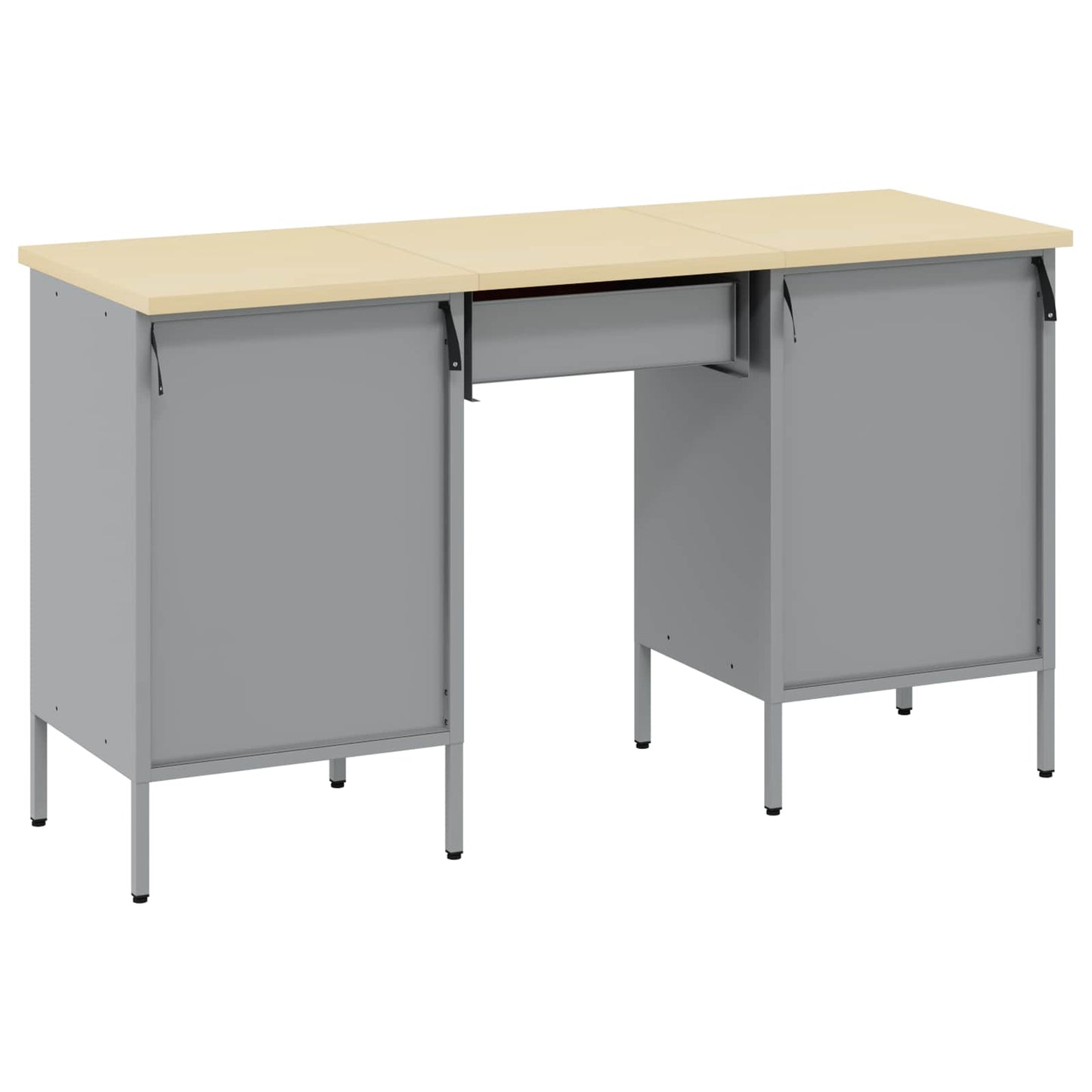 Werkbank mit Speicher 3 stk. Schwarz Ingenieure Holz und Stahl