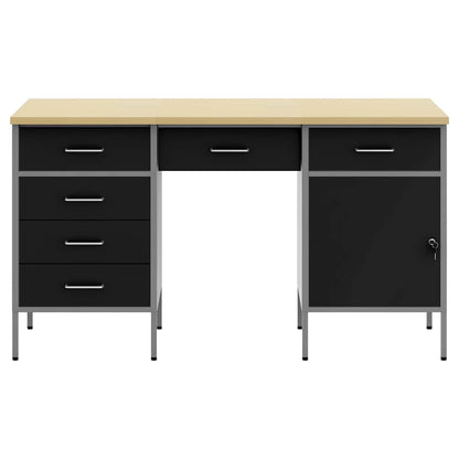 Werkbank mit Speicher 3 stk. Schwarz Ingenieure Holz und Stahl