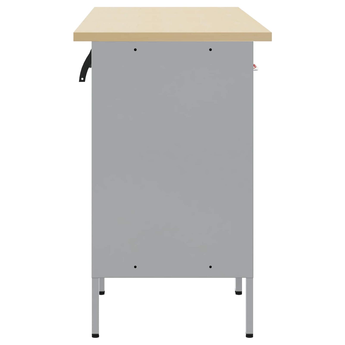 Werkbank 3 Stk. Rot und Grau Ingenieure Holz und Stahl