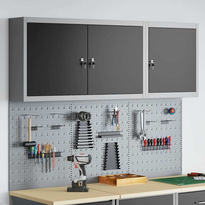 Werkzeugschrank-Set 5 Stk. Schwarz Pulverbeschichteter Stahl