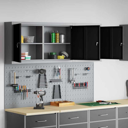 Werkzeugschrank-Set 5 Stk. Schwarz Pulverbeschichteter Stahl