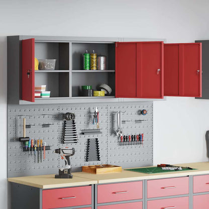 Werkzeugschrank-Set 5 Stk. Rot Pulverbeschichteter Stahl