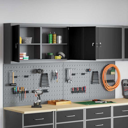 Werkzeugschrank-Set 6 Stk. Schwarz Pulverbeschichteter Stahl