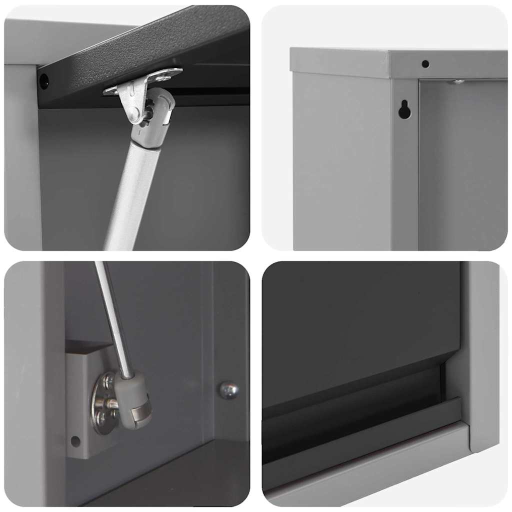 Werkzeugschrank und Pegboard Set mit Regal 5 pcs Schwarz