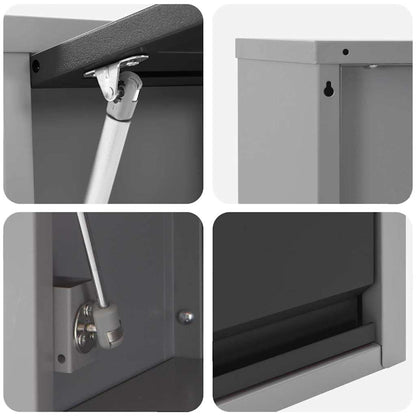Werkzeugschrank-Set 5 stk. Schwarz Pulverbeschichteter Stahl