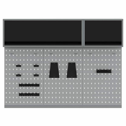 Werkzeugschrank-Set 5 stk. Schwarz Pulverbeschichteter Stahl