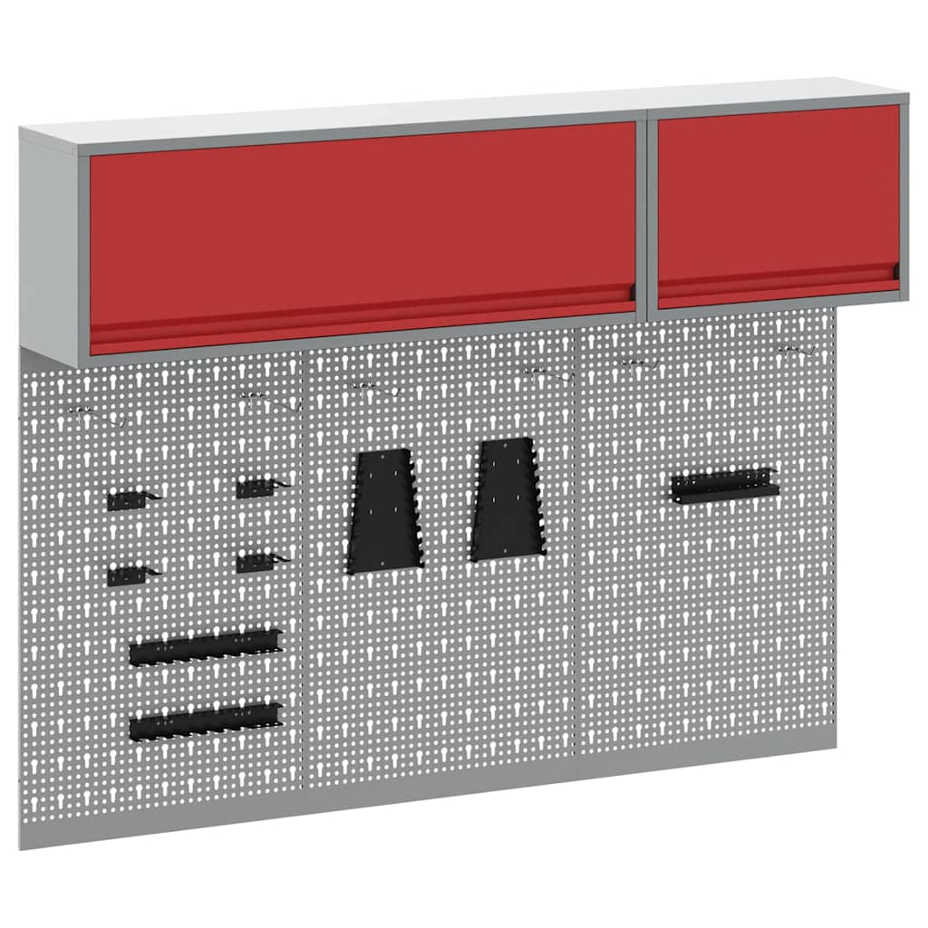 Werkzeugschrank-Set 5 stk. Rot Pulverbeschichteter Stahl
