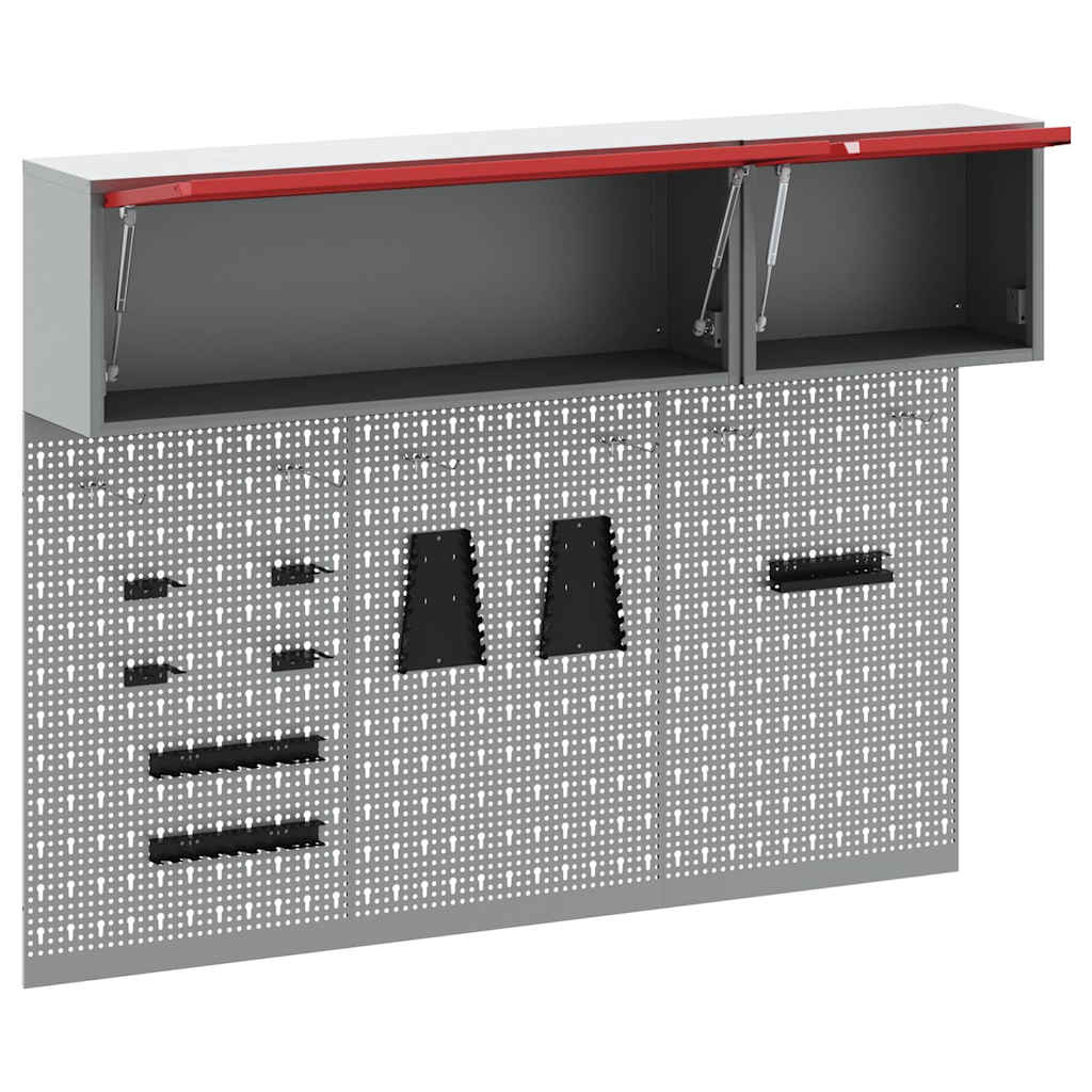 Werkzeugschrank-Set 5 stk. Rot Pulverbeschichteter Stahl