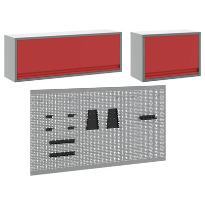 Werkzeugschrank-Set 5 stk. Rot Pulverbeschichteter Stahl