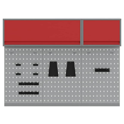 Werkzeugschrank-Set 5 stk. Rot Pulverbeschichteter Stahl