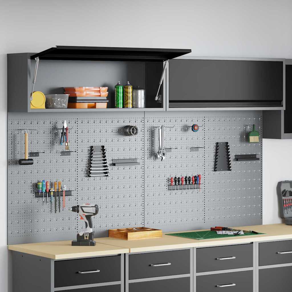 Werkzeugschrank-Set 6 pcs Schwarz Pulverbeschichteter Stahl