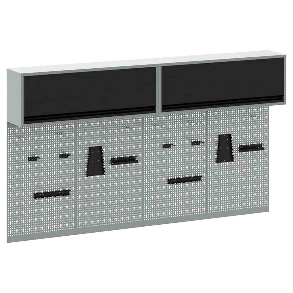 Werkzeugschrank-Set 6 pcs Schwarz Pulverbeschichteter Stahl