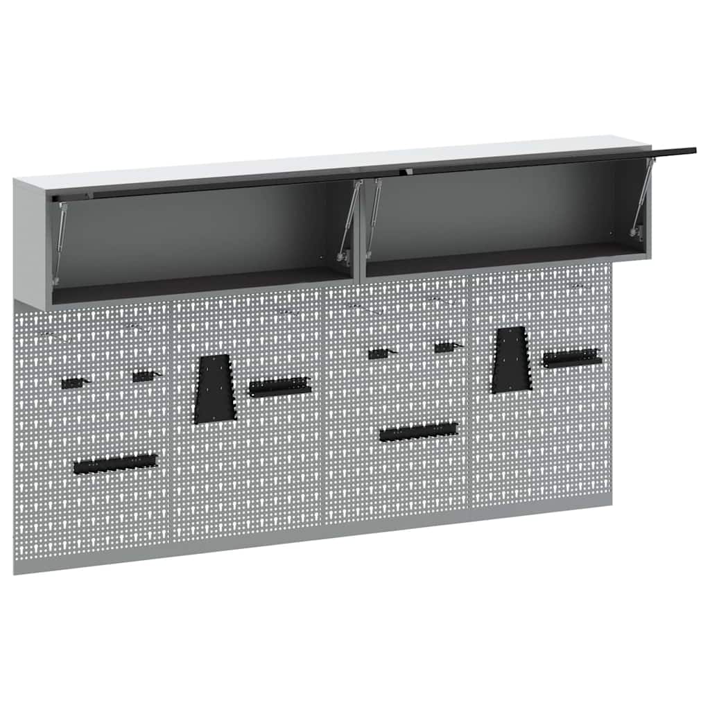 Werkzeugschrank-Set 6 pcs Schwarz Pulverbeschichteter Stahl