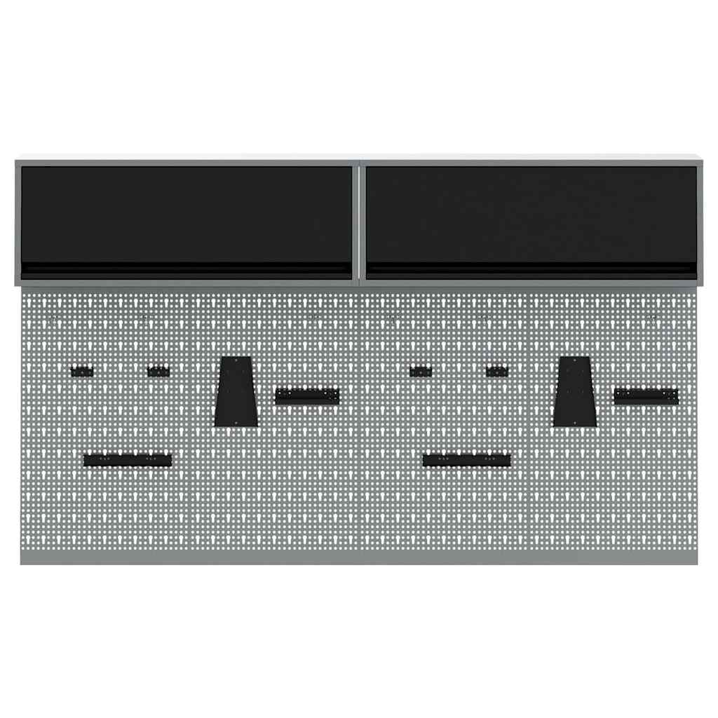 Werkzeugschrank-Set 6 pcs Schwarz Pulverbeschichteter Stahl