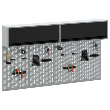 Werkzeugschrank-Set 6 stk. Schwarz Pulverbeschichteter Stahl