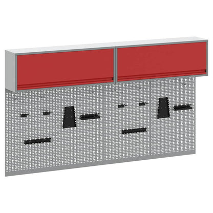 Werkzeugschrank-Set 6 stk. Rot Pulverbeschichteter Stahl