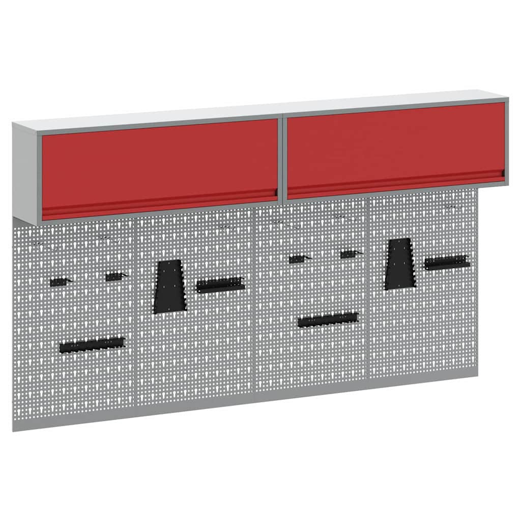 Werkzeugschrank-Set 6 stk. Rot Pulverbeschichteter Stahl