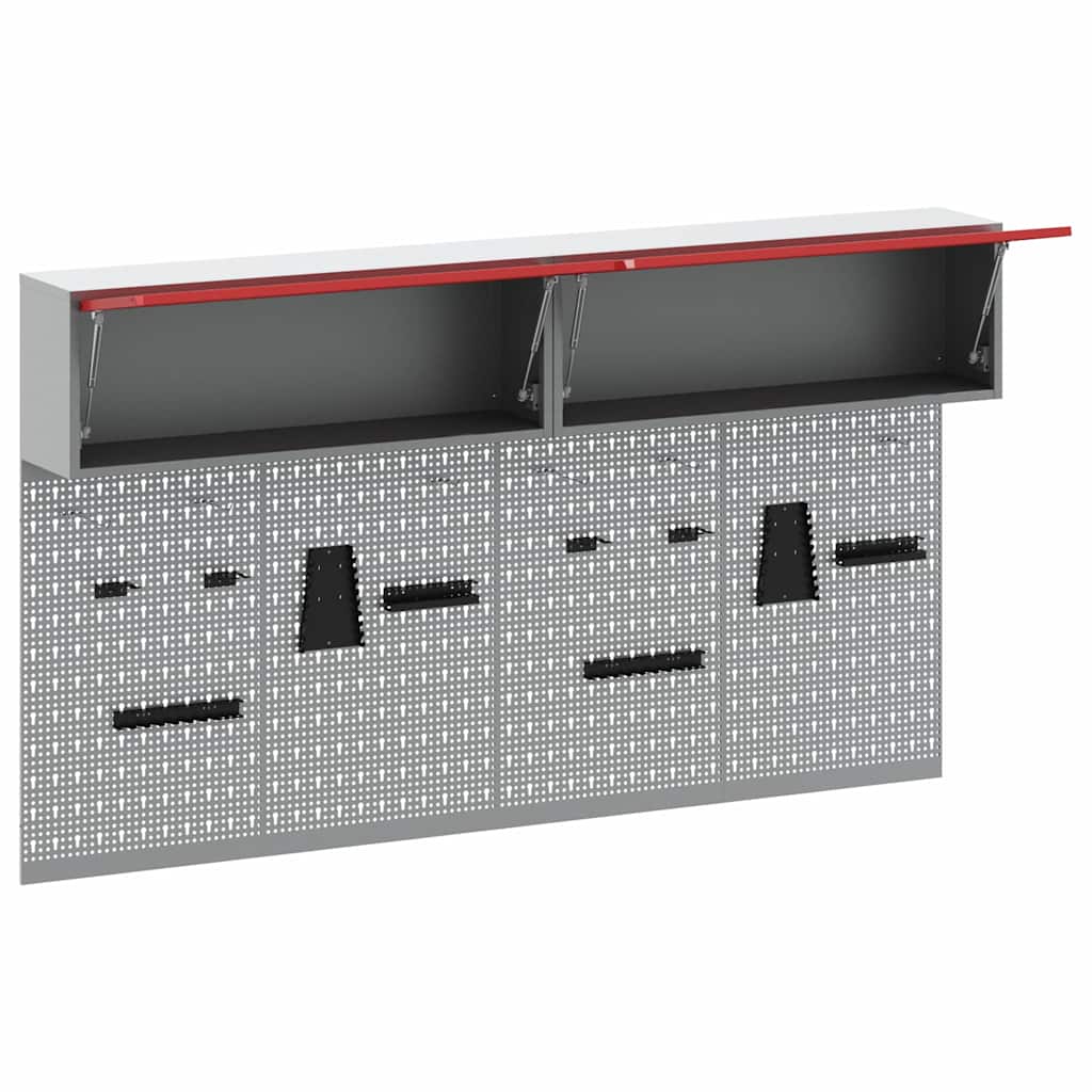 Werkzeugschrank-Set 6 stk. Rot Pulverbeschichteter Stahl