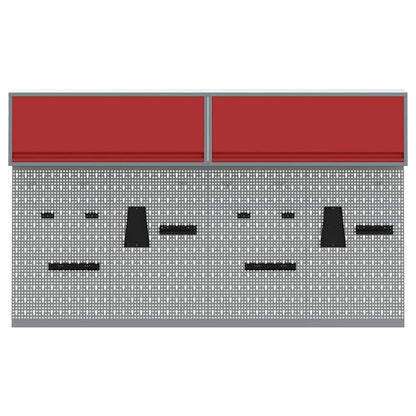 Werkzeugschrank-Set 6 stk. Rot Pulverbeschichteter Stahl