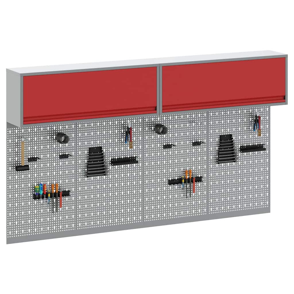 Werkzeugschrank-Set 6 stk. Rot Pulverbeschichteter Stahl