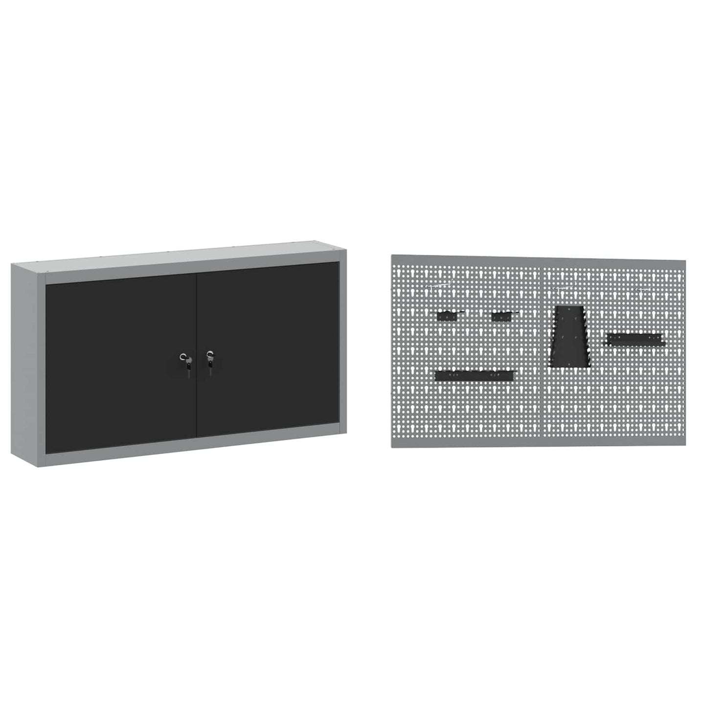 Werkbank mit Speicher 5 stk. Schwarz Ingenieure Holz und Stahl