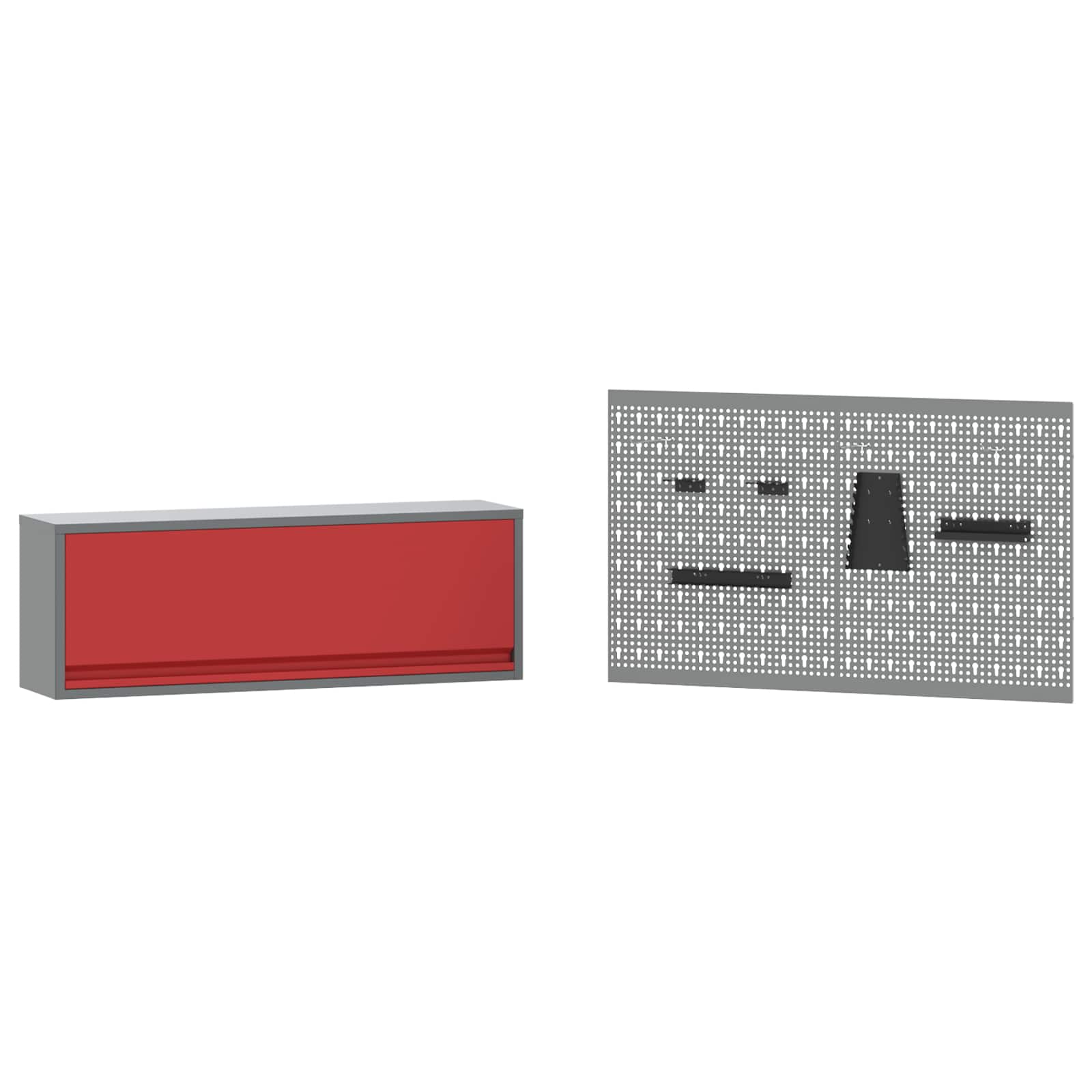 Arbeitsschrankset mit Schubladen mit Regal 5 stk. Rot
