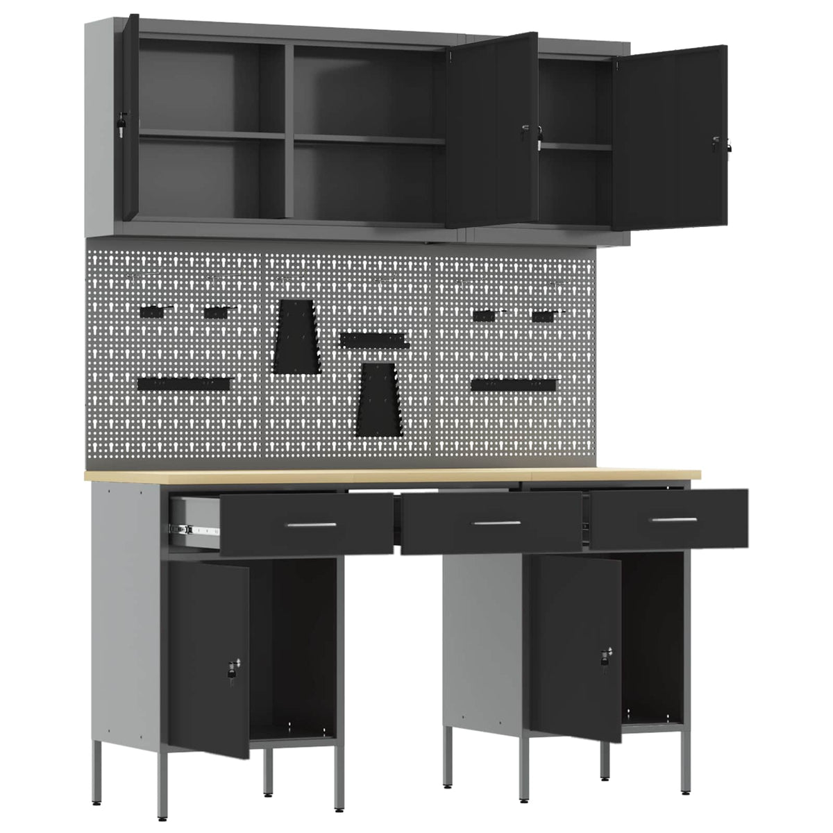 Werkbank 8 stk. Schwarz Ingenieure Holz und Stahl